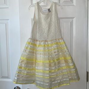 White and yellow girls dress